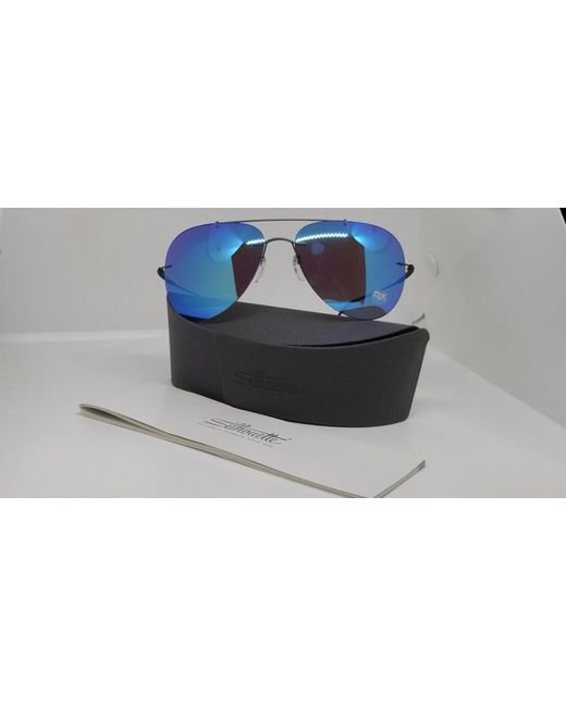 Silhouette Солнцезащитные очки унисекс 8667 синие