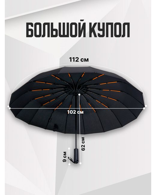 Черный зонт Зонт Z77 черный
