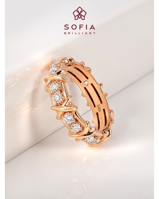 Sofia Brilliant Кольцо из золота р.165 113700431 муассанит