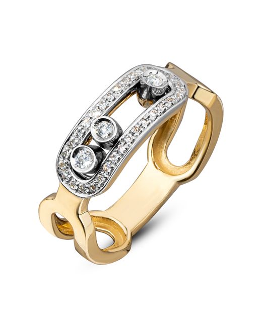 Gatamova Кольцо обручальное из золота р.16 09к13488 бриллиант