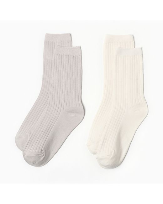 Kaftan Комплект носков женских basic socks бежевых серых 2 пары