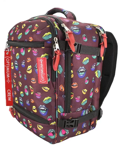 Optimum Дорожный рюкзак унисекс Wizz Air губы 40х30х20 см