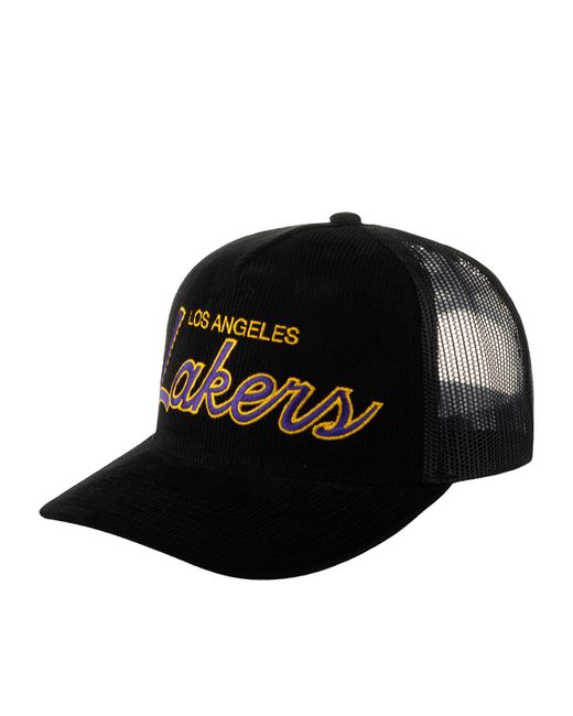 Mitchell&Ness Бейсболка HHSS6002-LALYYPPPBLCK Los Angeles Lakers NBA черная one
