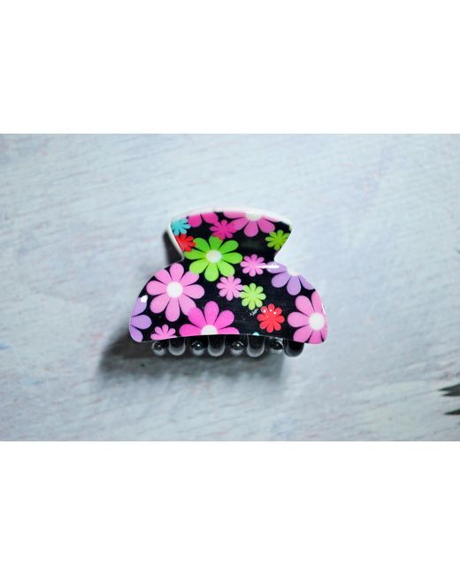 Fashion Jewelry Заколка-краб женская Flowers черная 1 шт