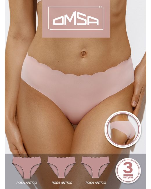 Omsa Комплект трусов женских OmD 2213B розовых XS