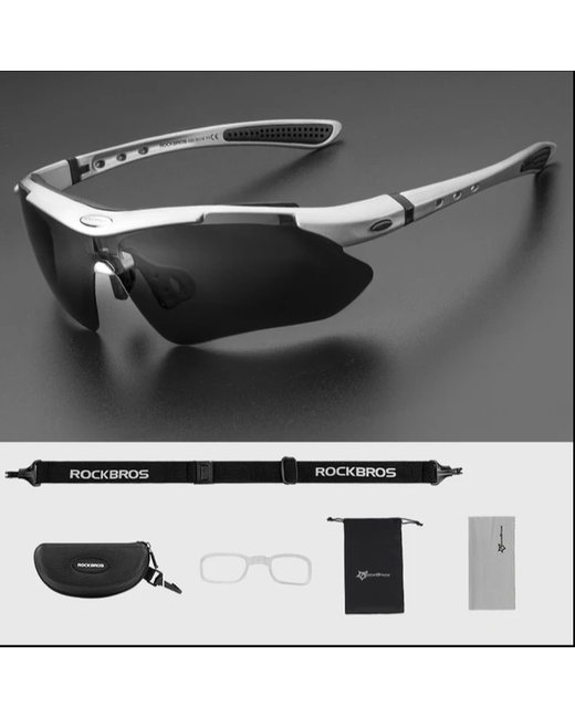 RockBros Солнцезащитные очки унисекс 1000 серебристые