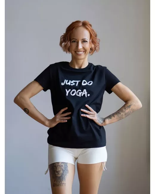 ART Yogamatic Футболка женская Just do Yoga черная