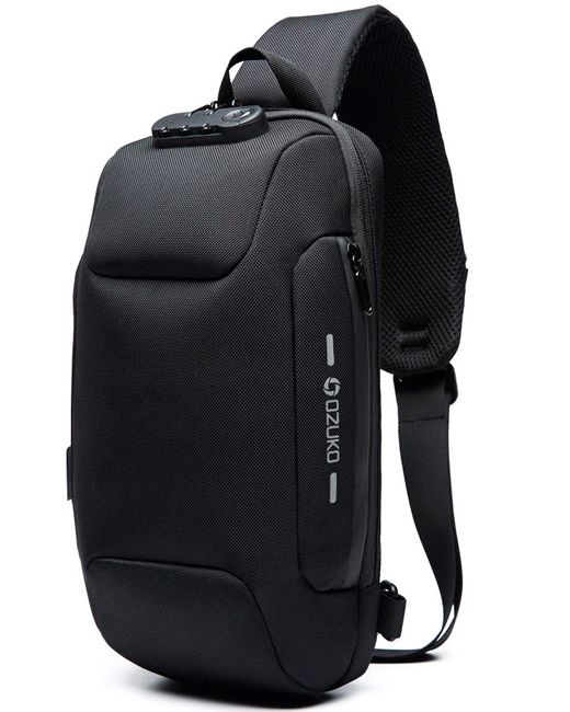 Ozuko Сумка-слинг Backpack 53330 черная 34x17x8 см