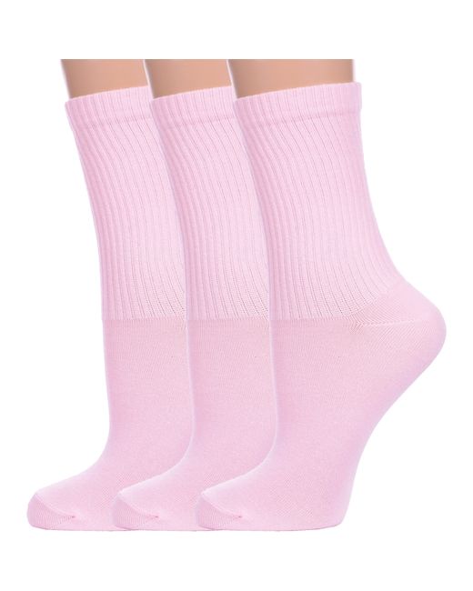 Борисоглебский трикотаж Комплект носков женских 3-6С305 розовых 23-25 3 пары