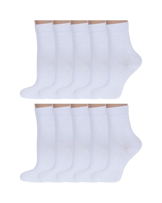 RuSocks Комплект носков женских 10-С-400/1 белых 23-25 10 пар