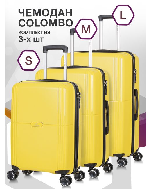 Lcase Комплект чемоданов унисекс Colombo S/M/L