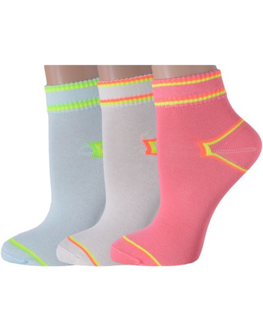 Lorenzline Комплект носков женских 3-Д124 разноцветных 25