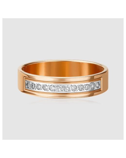 PLATINA Jewelry Кольцо обручальное из золота р. бриллиант
