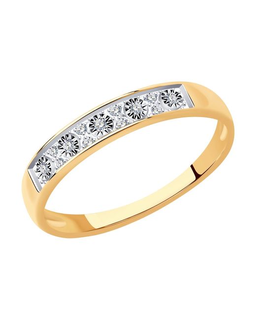 Diamant Кольцо обручальное из комбинированного золота р. 51-210-01232-1 бриллиант