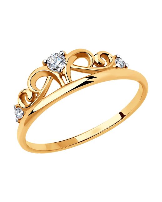 Diamant Кольцо из красного золота р. 51-110-00779-1 фианит