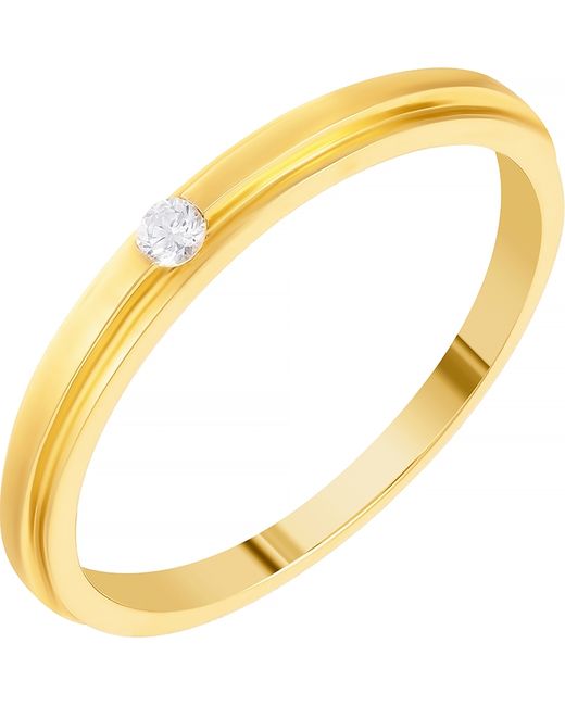 Джей ВИ Кольцо обручальное из желтого золота р. 20 бриллиант