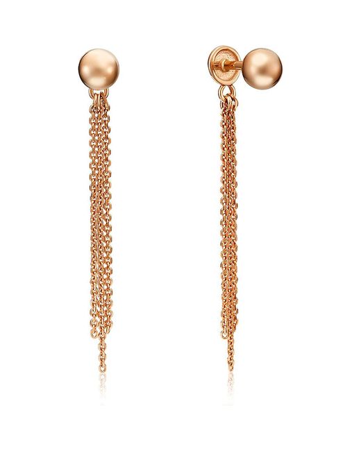 PLATINA Jewelry Серьги из золота ЮЗ Платина без вставки