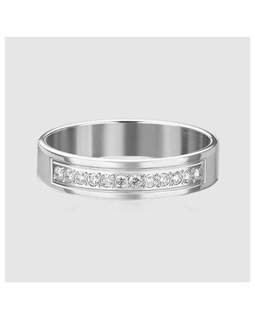 PLATINA Jewelry Кольцо обручальное из золота р. бриллиант