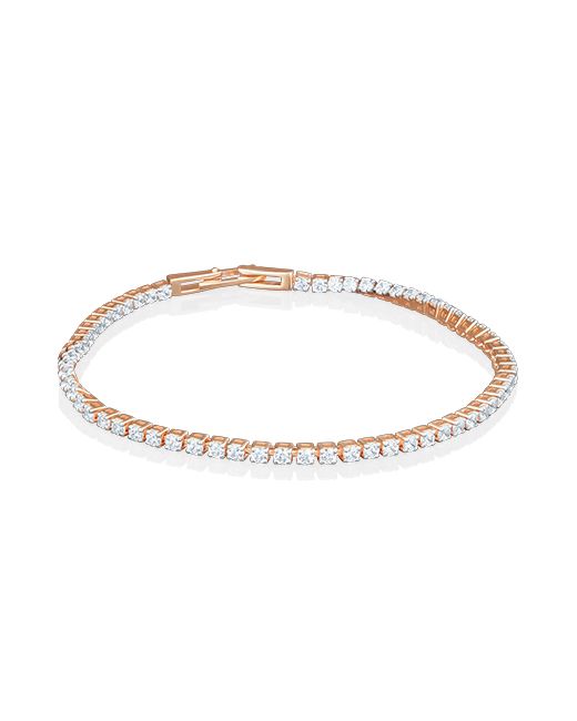 PLATINA Jewelry Браслет из красного золота с фианитом р.