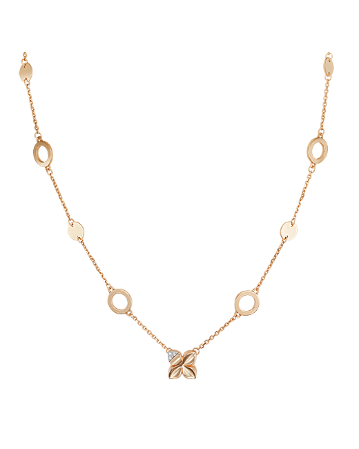 PLATINA Jewelry Колье из комбинированного золота 40 см бриллиант