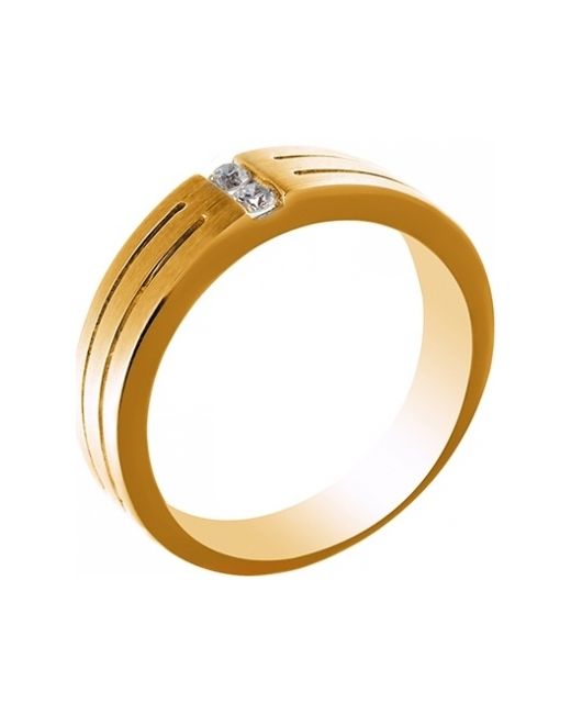 Джей ВИ Кольцо обручальное из желтого золота р. бриллиант