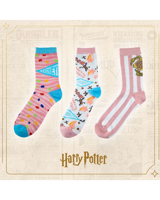 Cinereplicas Комплект носков унисекс Гарри Поттер розовых 3 пары