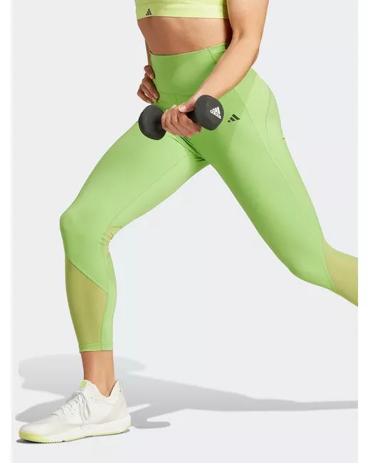 Adidas Спортивные леггинсы 302293315 зеленые доставка из-за рубежа