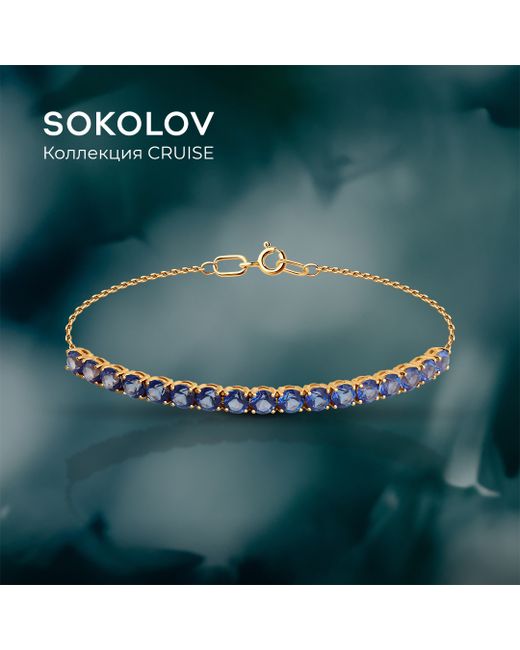 Sokolov Браслет из золота р. топаз