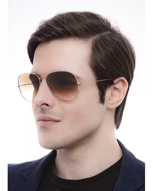 Ray-Ban Солнцезащитные очки унисекс Aviator коричневые