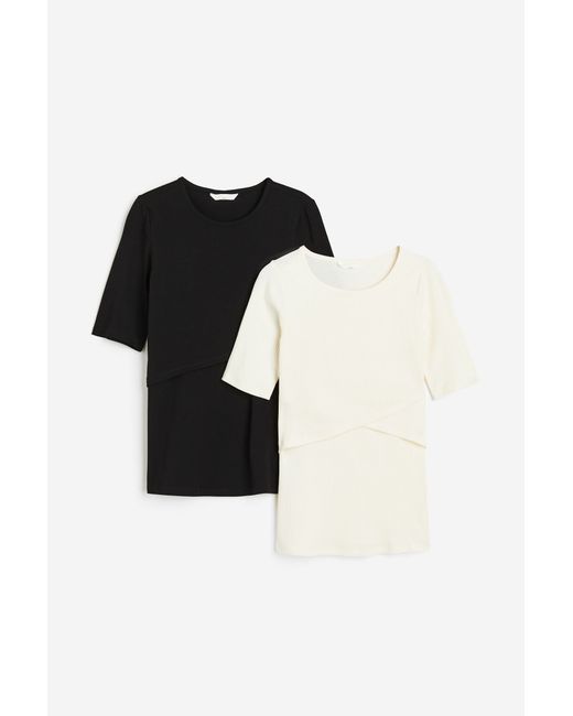 H & M Комплект футболок женских 1030507004 черных доставка из-за рубежа