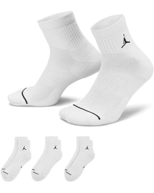 Nike Комплект носков унисекс Jordan белых M 3 пары