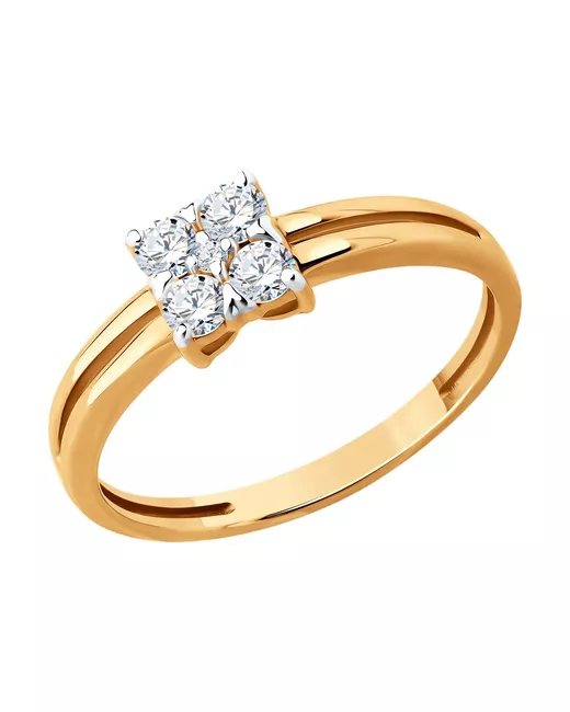 Diamant Кольцо из золота р. фианит