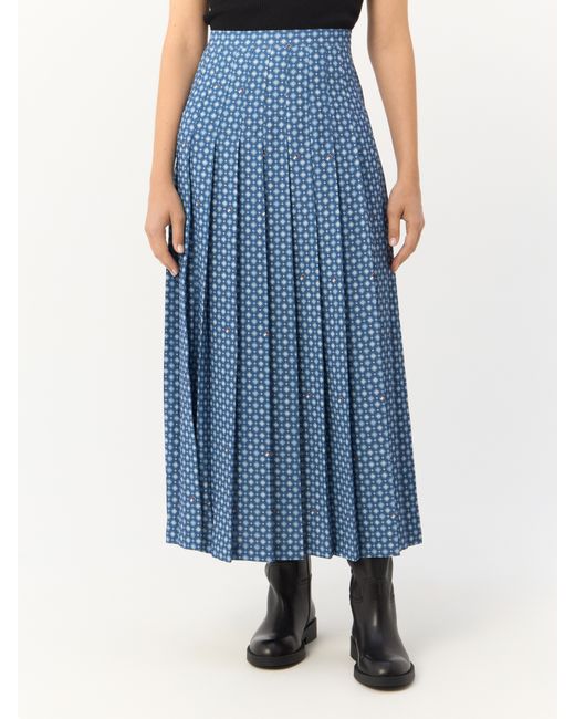 Tommy Hilfiger Юбка Foulard Flag Print Pleated Midi Skirt