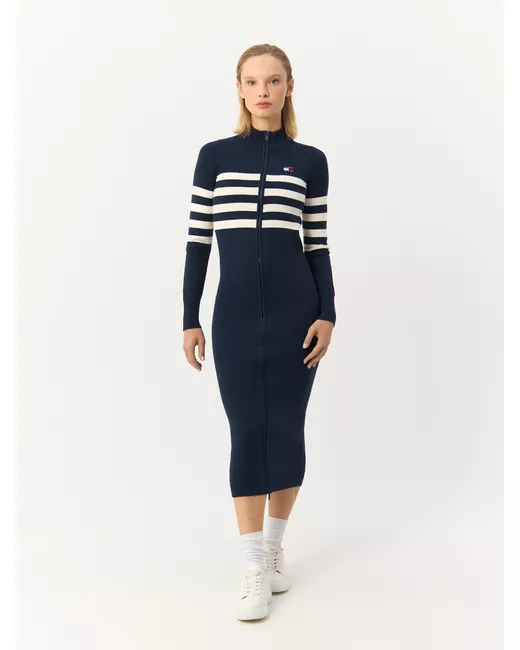 Tommy Jeans Платье Tommy Hilfiger Jeans Stripe Midi Sweater Dress