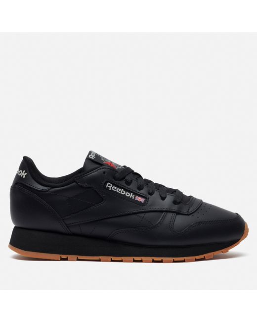 Reebok Кроссовки унисекс Classic Leather черные 42.5 EU