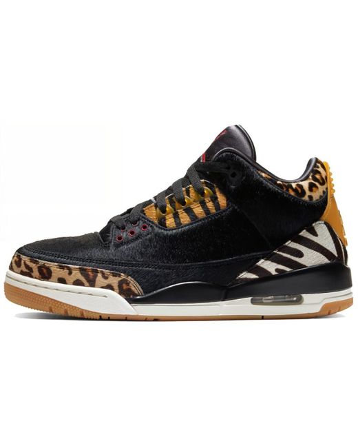 Jordan Кеды унисекс Air 3 animal instinct черные 42.5 EU
