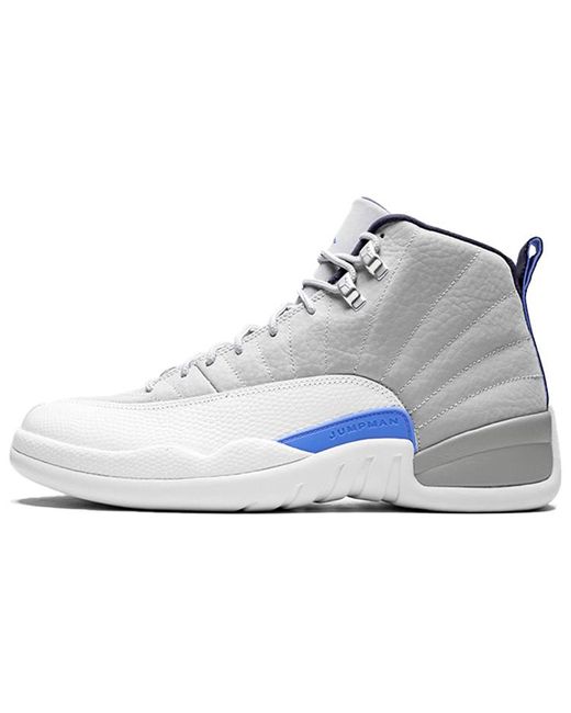 Jordan Кроссовки унисекс Air 12 Retro Grey University Blue