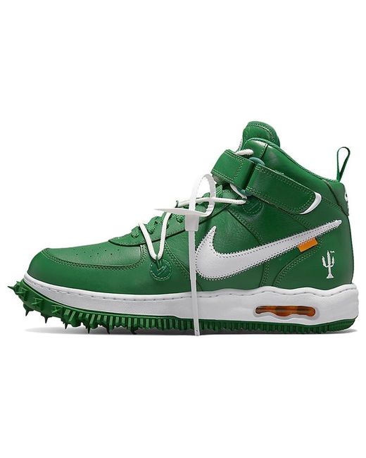 Nike Кроссовки унисекс OFF-WHITE x Air Force 1 Pine Green зеленые