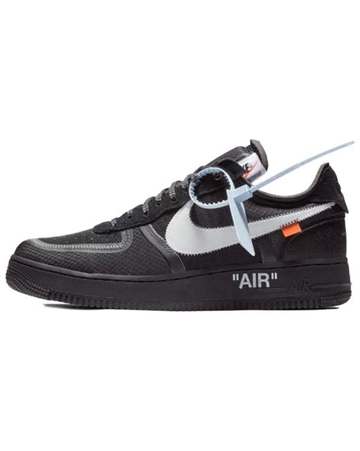Nike Кроссовки унисекс OFF-WHITE x Air Force 1 Black White 2.0 черные