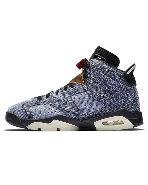 Jordan Кроссовки унисекс Air 6 Washed Denim GS