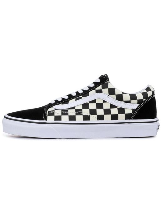 Vans Кеды унисекс Old Skool black checkerboard черные 40.5 EU