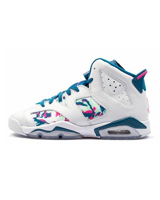 Jordan Кроссовки унисекс Air 6 Retro Green Abyss GS 38 EU