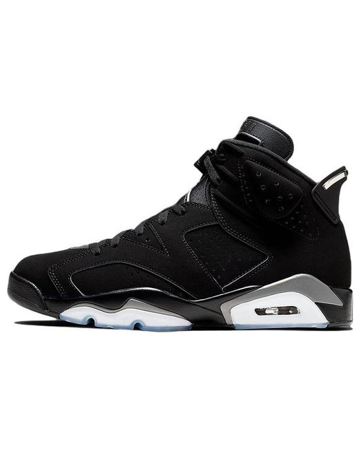 Jordan Кроссовки унисекс Air 6 retro metallic silver черные