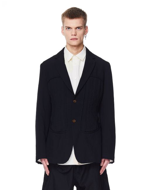 Comme Des Garcons Homme Plus Черный приталенный пиджак