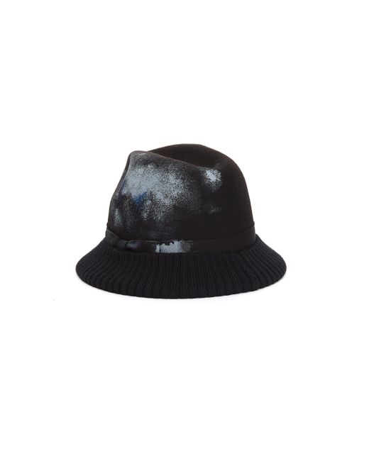 Yohji Yamamoto Черная шляпа с вязаными полями