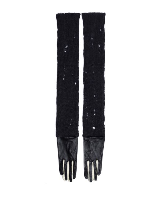 Yohji Yamamoto Высокие перчатки с шерстяным рукавом
