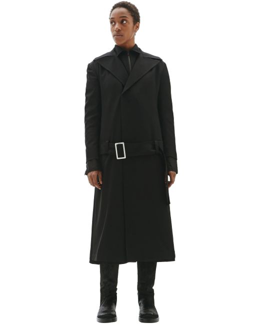 Yohji Yamamoto Черное пальто с поясом