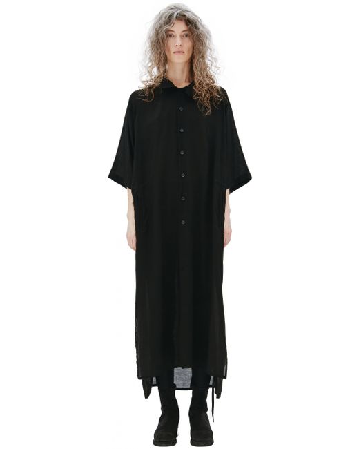 Yohji Yamamoto Черное платье с капюшоном
