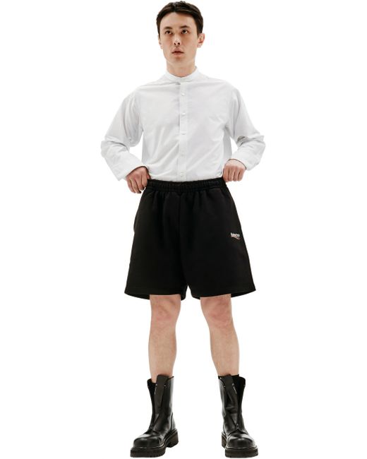 Balenciaga Черные хлопковые шорты