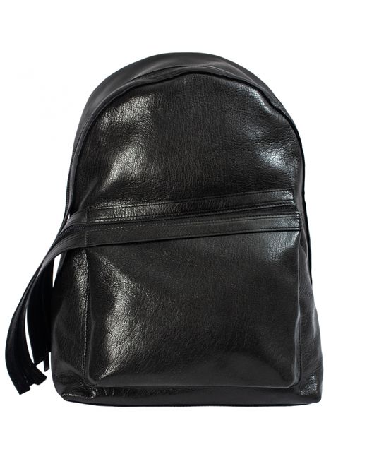 Yohji Yamamoto Черный кожаный рюкзак